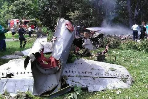 Thailand, plane crash on golf course in Tak