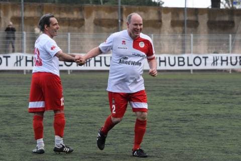 Prince Albert at charity football game
