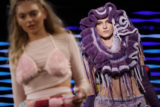 New York Fashion Week, fashion show by various designers sponsored by Art Hearts Fashion