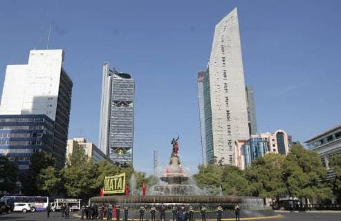 Mexico, Greenpeace protest action in Mexico City