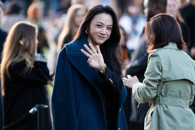 London Fashion Week, guests at the Burberry fashion show