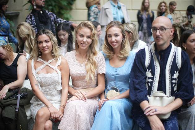 Milan Fashion Week, guests of the Luisa Beccaria fashion show