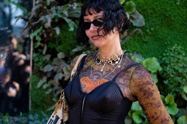 Paris Fashion Week, guests at the Jean Paul Gaultier fashion show