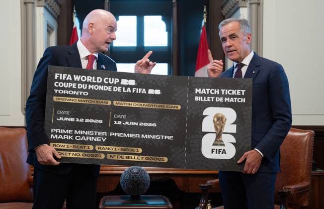 Canada, Mark Carney receives Gianni Infantino in Ottawa