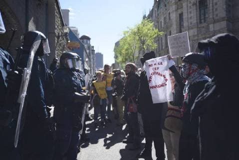 G7 summit in Canada, protests in Quebec