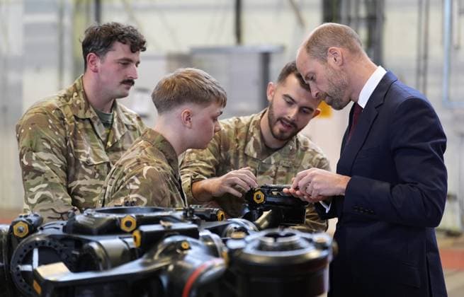 Prince William visits RAF Benson in Wallingford