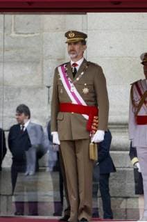 King Felipe at the military award ceremony in Madrid