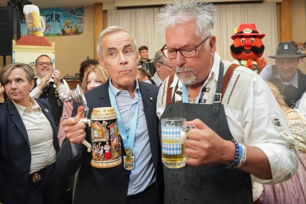 Canada, Prime Minister Mark Carney attends an Oktoberfest at the Schwaben Club in Wroclaw, Ontario