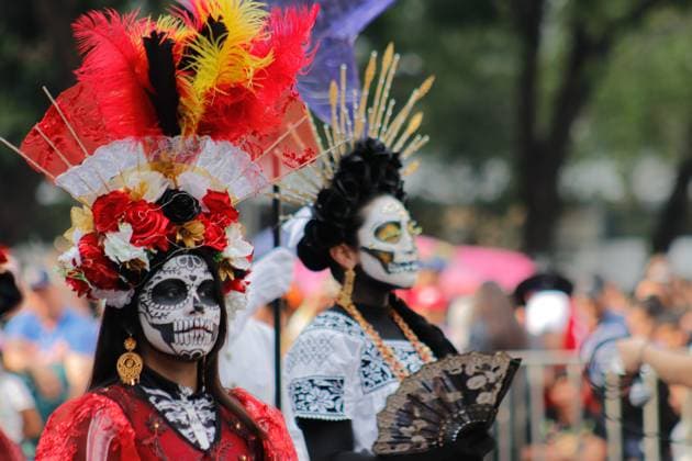 Mexico, Day of the Dead parade in Mexico City
