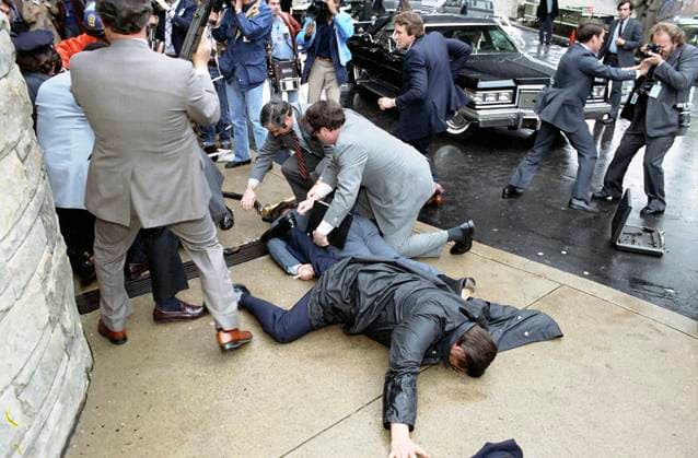 Assassination attempt on US President Ronald Reagan in Washington, anniversary on 30 March