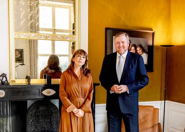 King Willem Alexander of the Netherlands receives Mei Li Vos in The Hague