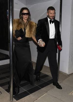David Beckham celebrates his knighthood in London with family and friends