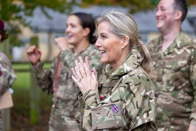 Duchess Sophie visits the Royal Military Academy at Sandhurst