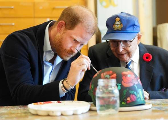 Prince Harry visits the Veterans Centre at Sunnybrook Hospital in Toronto