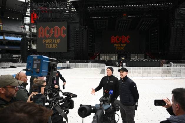 Australia, set-up for ACDC concert in Melbourne