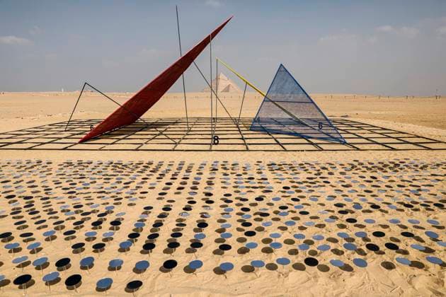 Egypt, Forever Is Now art exhibition at the pyramids of Giza