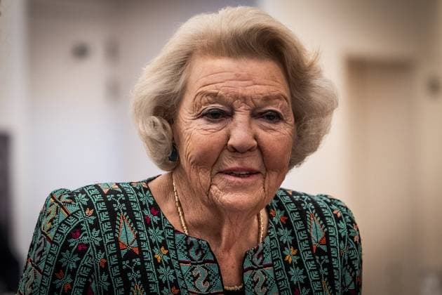 Princess Beatrix of the Netherlands at the opening of an exhibition at the Rijksmuseum in Amsterdam