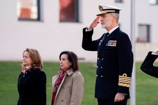 King Felipe of Spain visits historic naval archive Sede Juan Sebastian de Elcano
