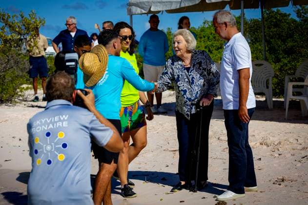Princess Beatrix of the Netherlands visits Bonaire