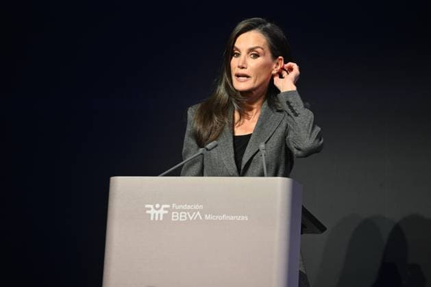 Queen Letizia opened the BBVA Microfinance Foundation event in Madrid