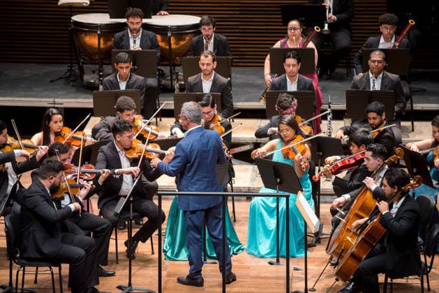 Brazil, opening concert at the Baccarelli Theatre in Sao Paulo