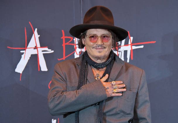 Johnny Depp press conference for A Bunch of Stuff exhibition in Tokyo