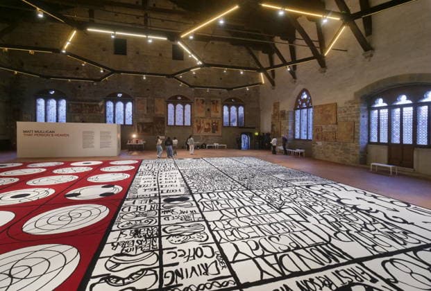 Matt Mullican work exhibited in Bergamo