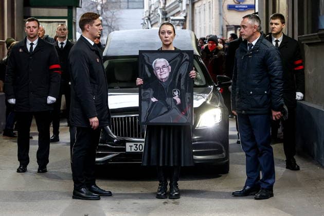 Funeral service for Vsevolod Zhilovsky in Moscow