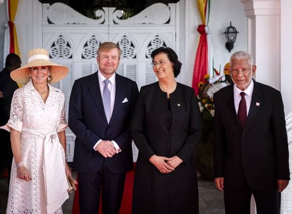 King Willem Alexander and Queen Maxima visit Paramaribo