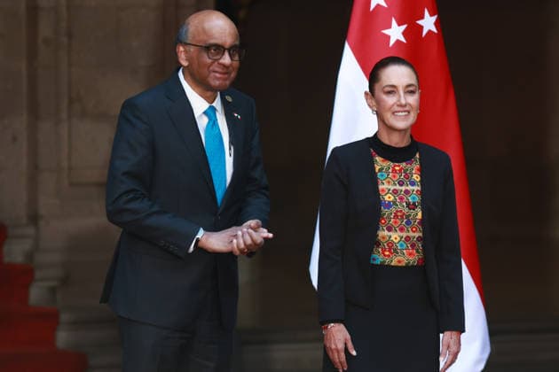 Mexico, Claudia Sheinbaum meets Tharman Shanmugaratnam in Mexico City