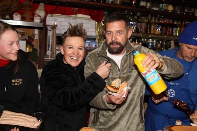Celebrity charity barbecue at Das Schloss shopping centre in Berlin