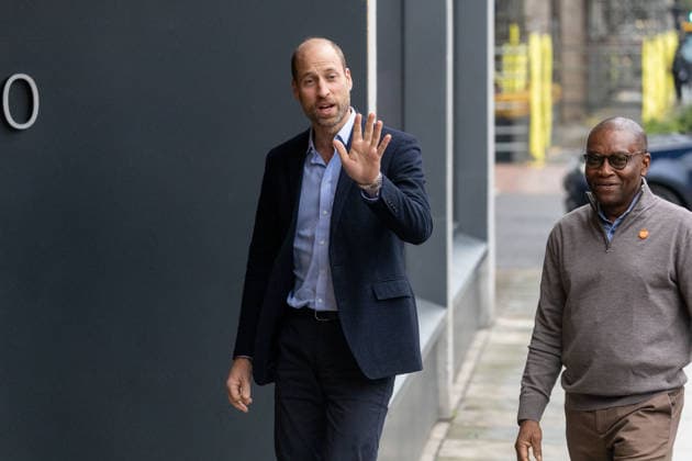 Great Britain, Prince William visits Centrepoint Offices in London