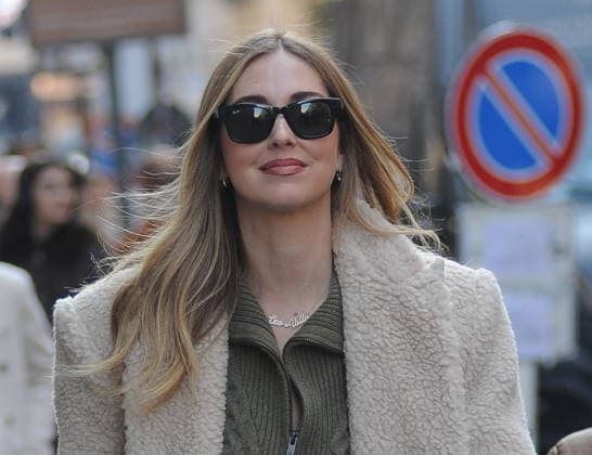 Chiara Ferragni strolls through the fashion district in Milan