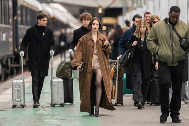 Emily in Paris Cast at Paris-Austerlitz station