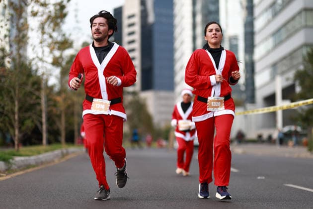 Mexico, Santa Run in Mexico City