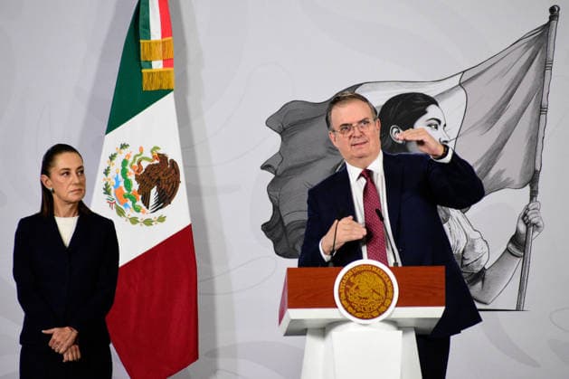 Mexico, Claudia Sheinbaum and Marcelo Ebrard Press conference in Mexico City