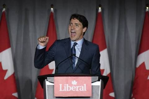 Canada, Justin Trudeau speaks in Brampton