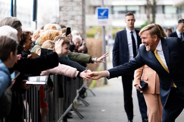 King Willem-Alexander of the Netherlands visits Prinsenhof community centre in Rotterdam