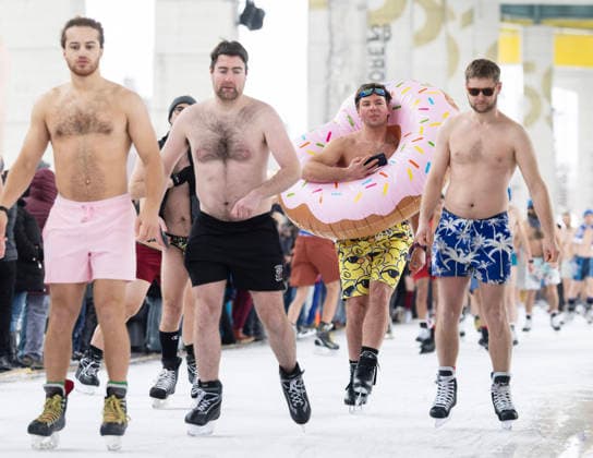 Canada, Polar Bear Skate Event in Toronto