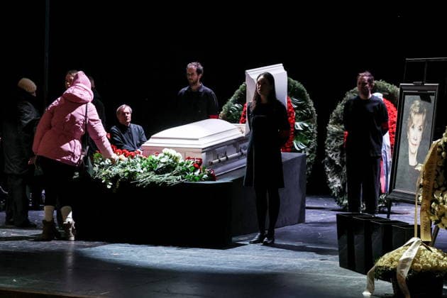 Vera Alentova funeral in Moscow