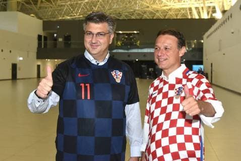 Zagreb, Croatia's Prime Minister on the way to the Football World Cup in Russia
