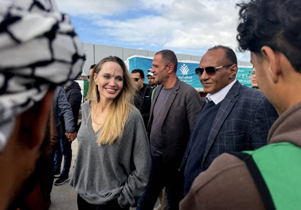 Angelina Jolie visits the Rafah border in Egypt
