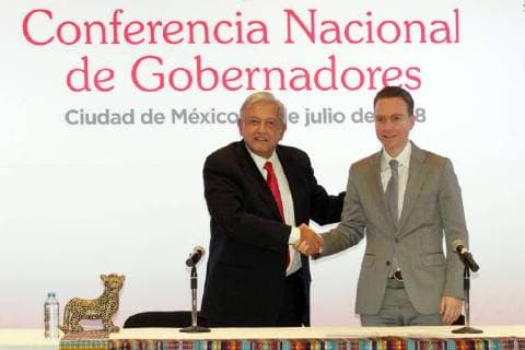 Mexico, President-elect Obrador visits governor's meeting