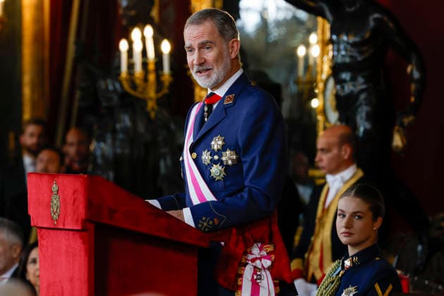 Royals, King Felipe, Queen Letizia and Princess Leonor at the Pascua Militar military ceremony in Madrid