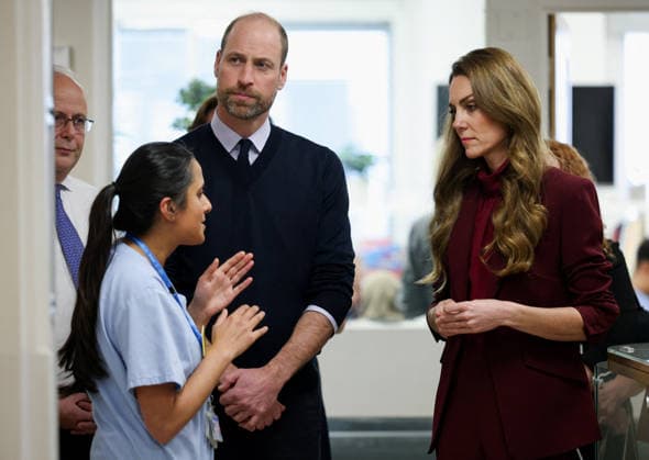 Prince William and Princess Kate visit Charing Cross Hospital in London