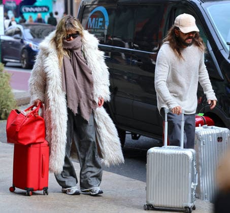 Heidi Klum and Tom Kaulitz arrive in New York