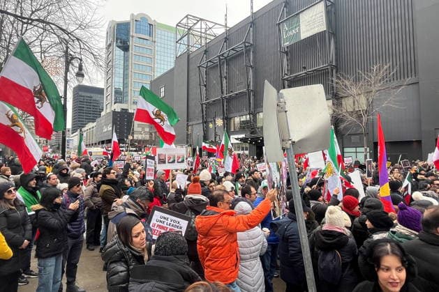 Canada , Support for the mass protests in Iran in Montreal