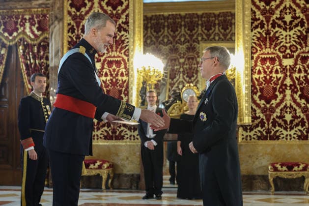 Spain, King Felipe receives foreign ambassadors in Madrid