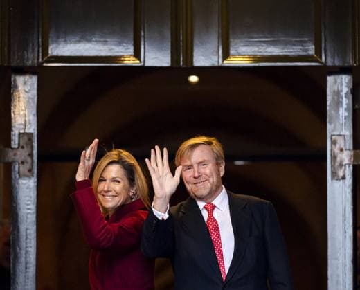 Netherlands, King Willem-Alexander and Queen Maxima at New Years reception in Amsterdam