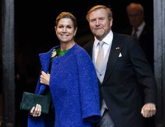 Royals, King Willem-Alexander and Queen Maxima of the Netherlands at New Year's reception in Amsterdam